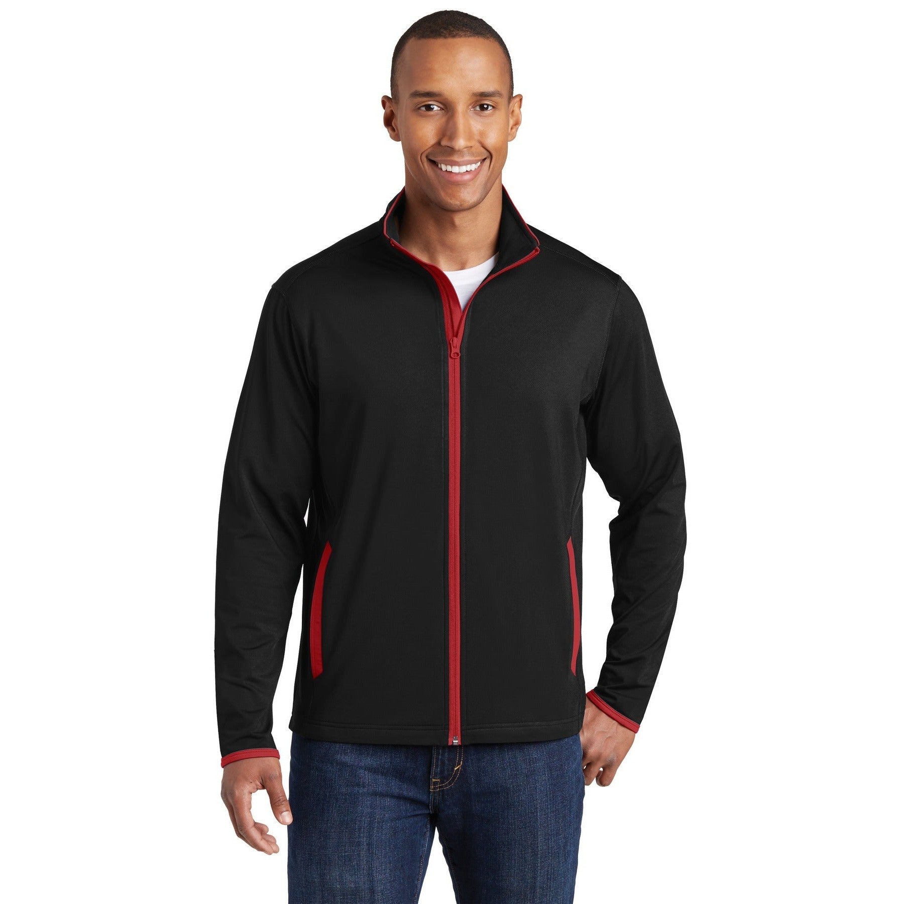 Sport-Tek-Sport-Tek® Sport-Wick® Stretch Contrast Full-Zip Jacket. ST853-MedTech-2